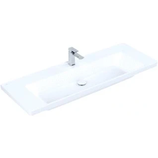 Afbeelding van Villeroy &amp; Boch Subway 3.0 meubelwastafel wit ceramic+ (130 x 47 cm) 1