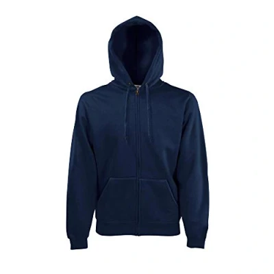 Afbeelding van Fruit of the Loom Sweatjack met capuchon, deep navy, M