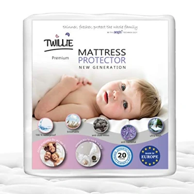 Afbeelding van Twillie Matrasbeschermer 70 x 140 cm Waterdicht en Ademend Hoge Kwaliteit ÖKO TEX® Aegis® Gecertificeerd Hypoallergeen Anti Mijt Antibacterieel 100% Polykatoen Matrashoes