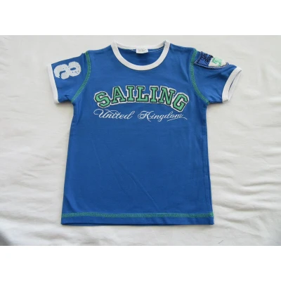 Afbeelding van dirkje , jongens, shirt korte mouw blauw ,sailing 92 2 jaar