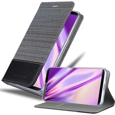 Afbeelding van Cadorabo Hoesje geschikt voor Cubot X19 in GRIJS ZWART Beschermhoes met magnetische sluiting, standfunctie en kaartvakje Book Case Cover Etui