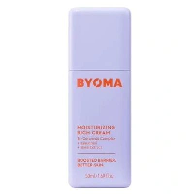 Afbeelding van BYOMA Original Moisturizing Rich Cream, rijke vochtinbrengende crème, hydraterende gezichtsbehandeling, 50 ml, veganistisch