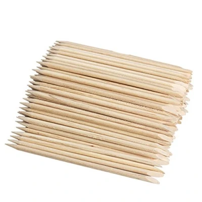 Afbeelding van Warm Girl 100 Stks Houten Oranje Sticks Nagel Cuticle Stick voor Pusher Remover Manicure Art Pedicure