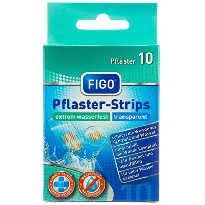 Afbeelding van Figo Pleisterstrips Extreem Waterdicht 10 Stuks Transparant &amp; Flexibel
