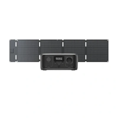 Afbeelding van EcoFlow RIVER 3(UPS, 10 ms) Draagbaar Energiestation met 60W zonnepaneel, LFP accu van 245 Wh, vermogen tot 600 W, dubbele accuduur GaN efficiëntie, 30% compactere zonnegenerator voor kamperen