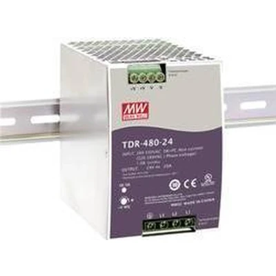 Afbeelding van Mean Well TDR 480 24 DIN rail netvoeding DC/DC 20 A W Aantal uitgangen: 1 x Inhoud: stuk(s)