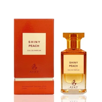 Afbeelding van AYAT PERFUMES Eau De Parfum Fancy Series 80ml from Dubai Oosterse &amp; Fruitige Geur voor Vrouwen en Mannen Een Sensuele, Tijdloze Moderne Unisex (Shiny Peach)