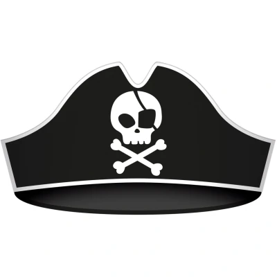Afbeelding van Pirate Party Piratenhoeden 33,5x15cm 6 stuks