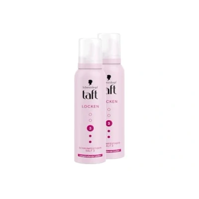 Afbeelding van Schwarzkopf Taft Schuimvaste krullen (2 x 150 ml), houdgraad 3, haarschuim voor langdurige krullen, veganistische formule