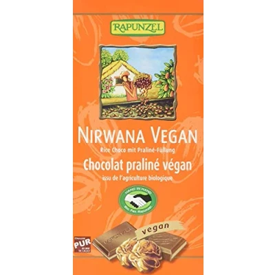 Afbeelding van Rapunzel Nirwana vegan (vegan chocolade lactosevrij met hazelnootcrème) 100g