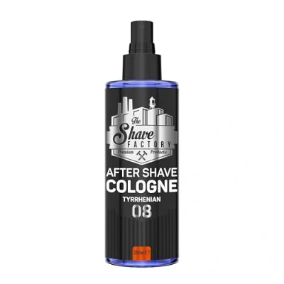 Afbeelding van The Shave Factory After Cologne een Geurige Essentie voor Onberispelijke Verzorging Na Het Scheren Langdurige Sensatie van Frisheid en Comfort (250ML, 08 Tyrrhenian)