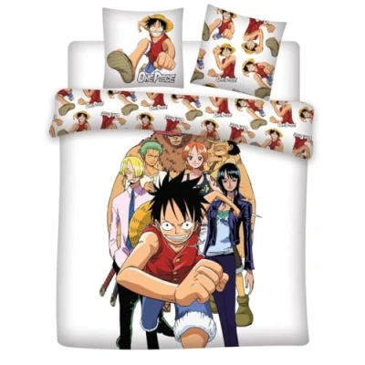 Afbeelding van Beddengoedset One Piece Team voor tweepersoonsbed, dekbedovertrek 240 x 220 cm + 2 kussenslopen 65 cm, polykatoen
