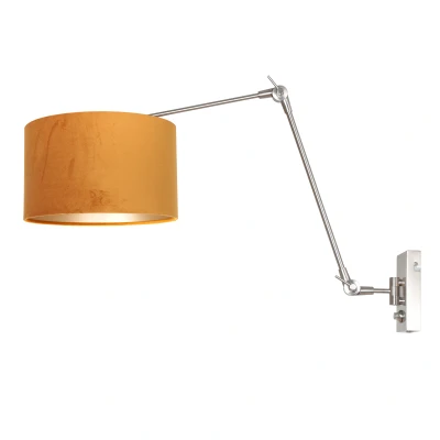 Afbeelding van Steinhauer Verstelbare muurlamp Prestige Chic met goud velvet 8111ST