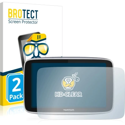 Afbeelding van BROTECT Screenprotector voor TomTom GO Premium X / (6&quot;) Folie Beschermfolie transparant (2 Stuks)