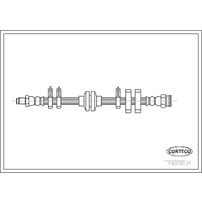 Afbeelding van CORTECO 19018131 Remslang Vooras 385mm
