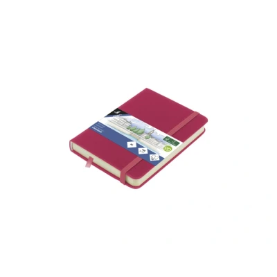 Afbeelding van Schetsboek Kangaro A6 ruby PU HC 80 vel 140gr roomwit met elastiek en