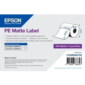 Afbeelding van Epson PE Matte Label Die Cut Roll: 210mm x 297mm, 184 labels