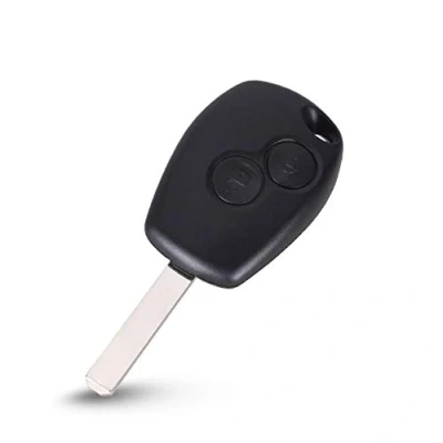 Afbeelding van PHONILLICO Sleutelhoes voor Renault Clio 3 Kangoo Master Modus Trafic Twingo Wind Plip sleutel afstandsbediening 2 knoppen plat blad