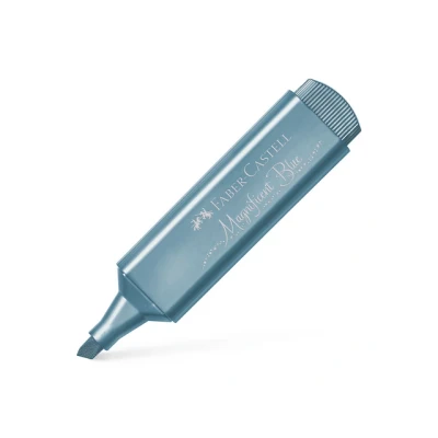 Afbeelding van 10x Tekstmarker Faber Castell 46 metallic blauw