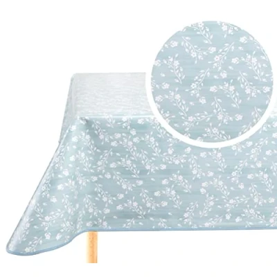 Afbeelding van Home Direct Rechthoekig Tafelzeil PVC Veeg Schoon Tafelkleed 140cm x 240cm 55x94 Eend Blauw Groen