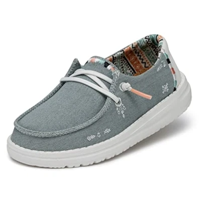 Afbeelding van HEYDUDE Wendy Youth Boho Meisjes Instappers Light Denim