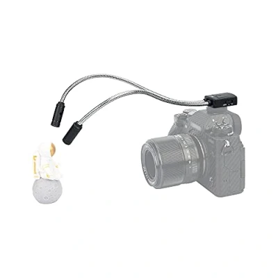 Afbeelding van JJC macro armlicht, 5600 K, flexibele ledlamp voor Nikon, Canon, Sony DSLR camera, 5 niveaus instelbare verlichting, helderheid, hot shoe mount, flitser, past schieten insecten/planten/sieraden