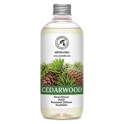 Afbeelding van Navulling geurstokjes cederhout 500ml Intensieve Verse Langdurige en Frisse Geur Verdampingsduur van 20 weken Aromatherapie Diffuser Luchtverfrisser huisparfum geurolie hergebruik geurverspreider Aromatika