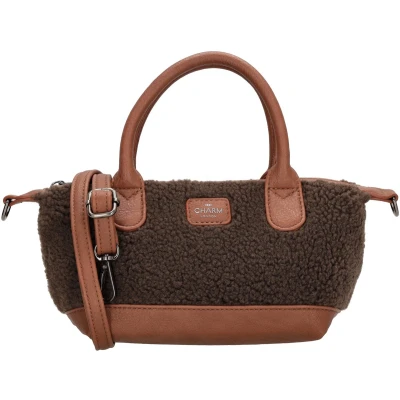 Afbeelding van Charm London Buckingham teddy Crossbodytas Schoudertas Handtas Donkerbruin