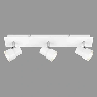 Afbeelding van Briloner Leuchten LED plafondspot, plafondlamp 3 spots, draai en zwenkbaar, 3x GU10, 5 Watt, 460 lumen, 3.000 Kelvin, wit