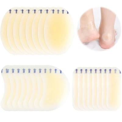 Afbeelding van blisterpleisters bandages, 24 stuks hydrocolloïde verbanden, onzichtbare gel blisterkussen pads, zelfklevende voetblaar Guard Pads waterdicht