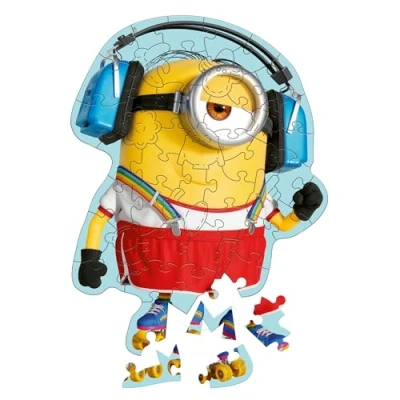 Afbeelding van Trefl Houten puzzels: Minions, Gekke Minions 50 stukjes, Gevormde puzzel Wooden Puzzle, Onregelmatige vormen, 10 figuren, Moderne voor kinderen vanaf 5 jaar