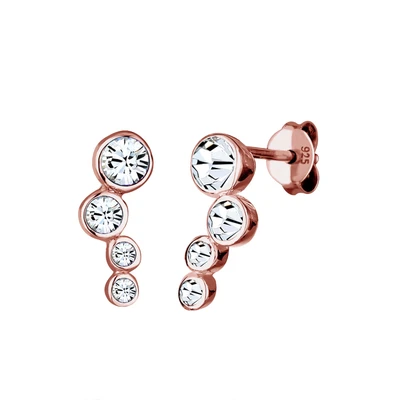 Afbeelding van Elli Basic GEO Trend Oorbellen Rose goldcoloured, Dames, Maat: One Size, gold coloured