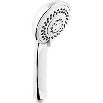 Afbeelding van Cornat handdouche &quot;Beolo&quot; 104,5 mm hoofddiameter verchroomd 5 straalsoorten: normaal, soft &amp; massagestraal anti kalk waterbesparing/ECO douchekop voor douche badkuip / TECB3407