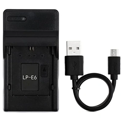 Afbeelding van LP E6 USB Oplader voor Canon EOS 5D Mark II, III, Mark2, 5DS, 5DS R, 60D, 60Da, 6D, 70D, 7D, 7D II Camera en Meer