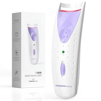 Afbeelding van TOUCHBeauty Elektrisch Verwarmde Wimperkruller, Elektrische Wimperkruller Met Siliconen Verwarmingskussen, Snelle En Duurzame Natuurlijke Wimper Make up Tool Voor Vrouwen AG 2003B (Purper)