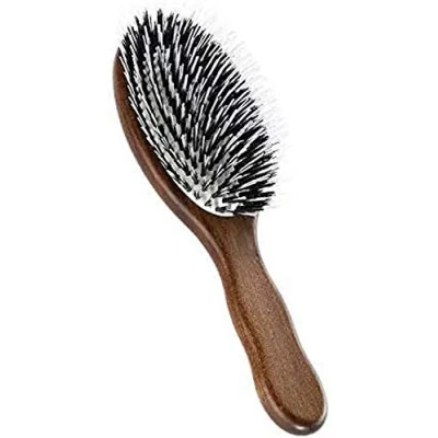 Afbeelding van Acca Kappa Haarverlenging Kotibé Hout Ovale Borstel met Zwijnenhaar en Nylon Monofilament
