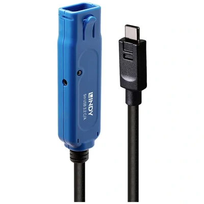 Afbeelding van LINDY USB kabel 3.2 Gen1 A bus, C stekker 5.00 m Zwart/blauw 43380