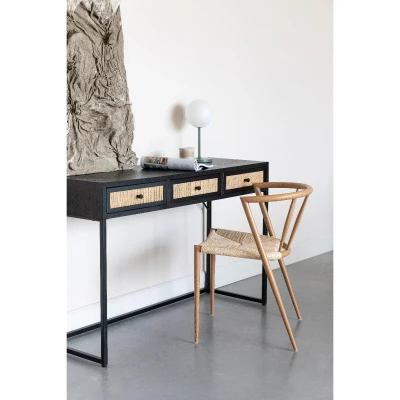 Afbeelding van Puur Clyde eetkamerstoel hout naturel Stof