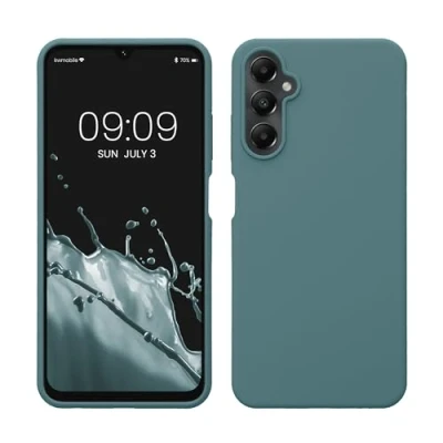 Afbeelding van kwmobile telefoonhoesje geschikt voor Samsung Galaxy A05s Hoesje met siliconen coating Smartphone case in Arctische nacht
