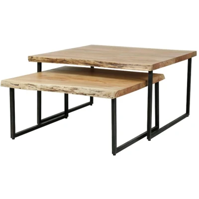 Afbeelding van Fraaai Salontafel Tom set van 2 Hout