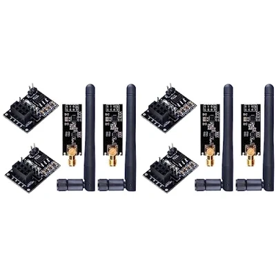 Afbeelding van BRIUERG 4 Stks NRF24L01+PA+LNA RF Transceiver Module met SMA antenne 2.4 GHz 1100M + NRF24L01 Draadloze voor