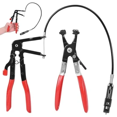 Afbeelding van Peevisap Slangklemmen, 2 stuks, slangkleptang, klemtang voor auto, veerbandklemtang, 650 mm slangklemtangset, montage en installatie, auto reparatiegereedschap, rood