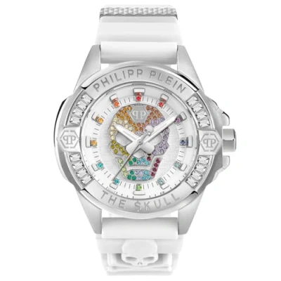 Afbeelding van Philipp Plein The $Kull PWNAA1023 Horloge Siliconen Wit Ø 41 mm