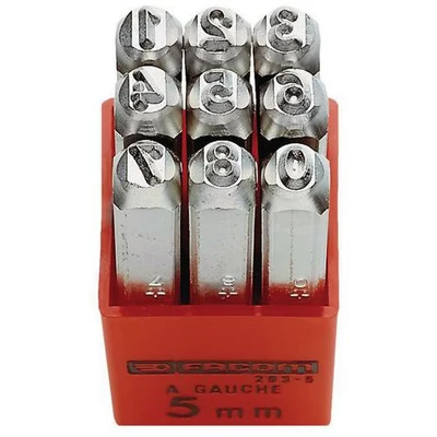 Afbeelding van Facom 293a set van 9 slagcijfers 6mm 293A.6