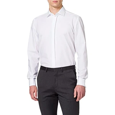 Afbeelding van Seidensticker Heren T shirt Regular Fit Effen Ronde hals Mouwloos Stretch, Wit (Weiß 1), 22