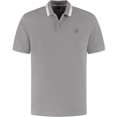 Afbeelding van JACK&amp;JONES JCOHASS LOGO POLO SS SMU Heren Poloshirt Gray Flannel