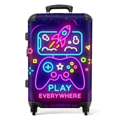 Afbeelding van NoBoringSuitcases.com® Game koffer kinderen jongens Kinderkoffer jongen 20 kg bagage