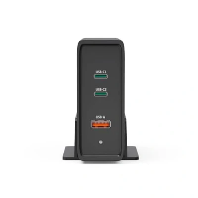 Afbeelding van Hama Universeel USB C laadstation, GaN, 3 poorten, Power Delivery (PD), 5 28V/140W (140 W), lader, Zwart