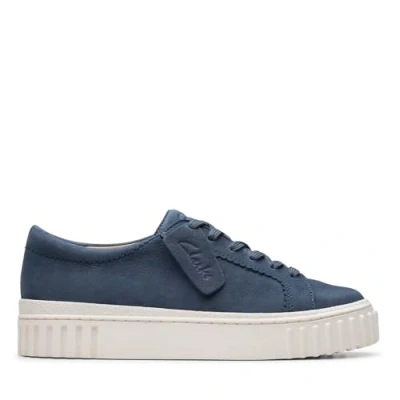 Afbeelding van Clarks Mayhill Walk Sneaker, Navy Nubuck, maat 36,5 UK, marine 39 EU