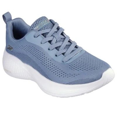 Afbeelding van Skechers Bobs Infinity dames sneaker blauw Maat: 41 Textiel/Textiel/Imitatieleer Casual Lage sneakers met veters